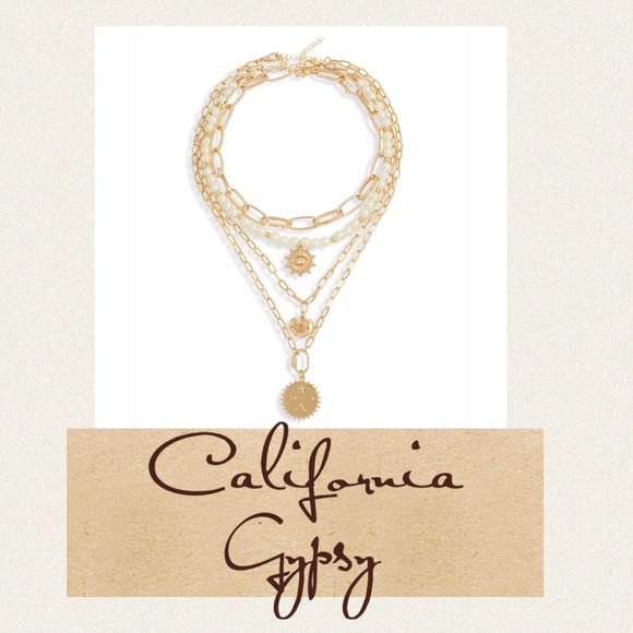 Layered Pearl Gold Safety Pin - Picture 2 of 8